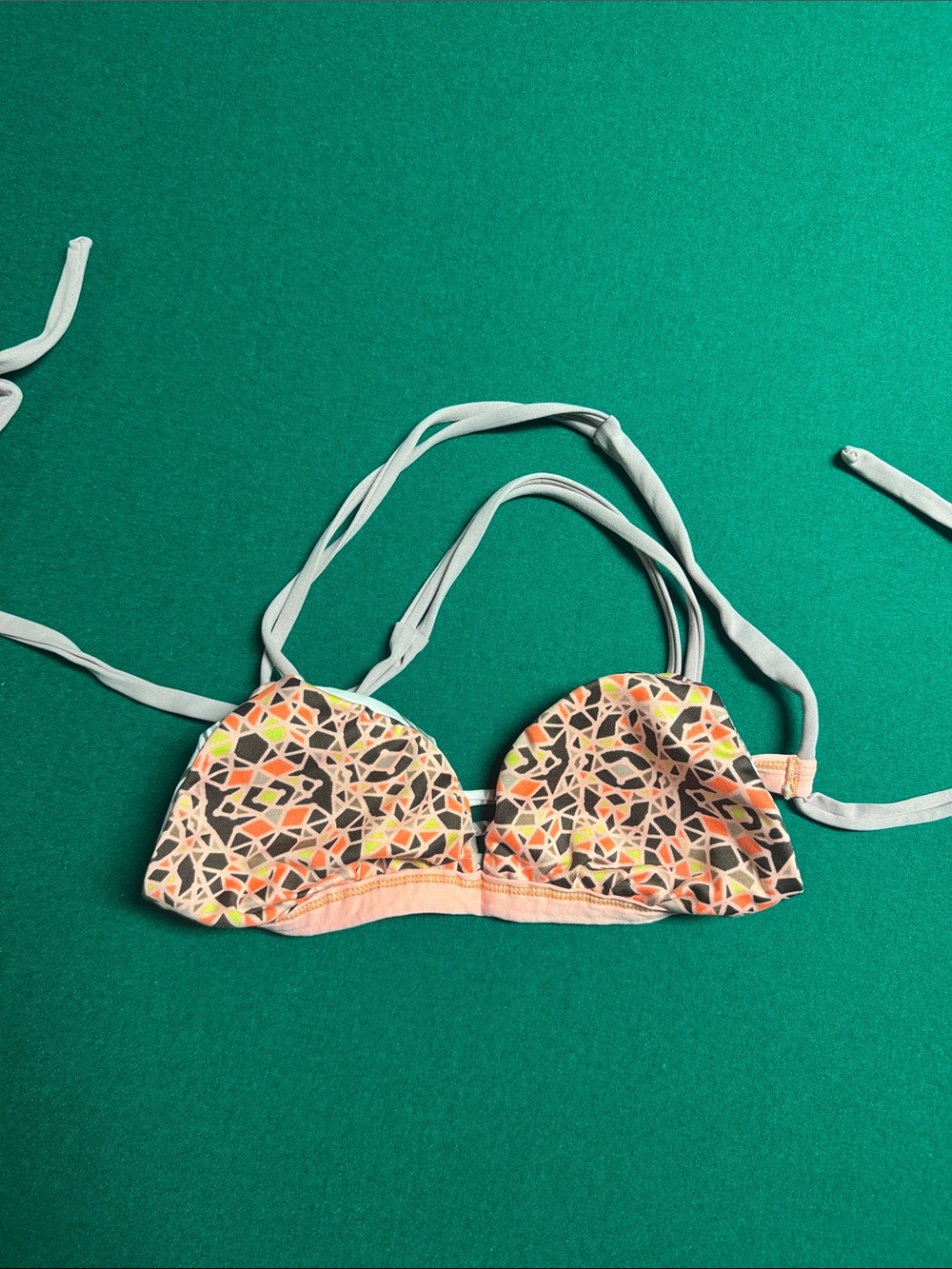 Maaji Geometric Print Bikini Top reversible